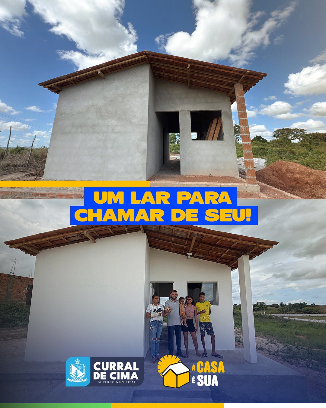 Programa “A Casa é Sua” já construiu quatro casas populares em Curral de Cima